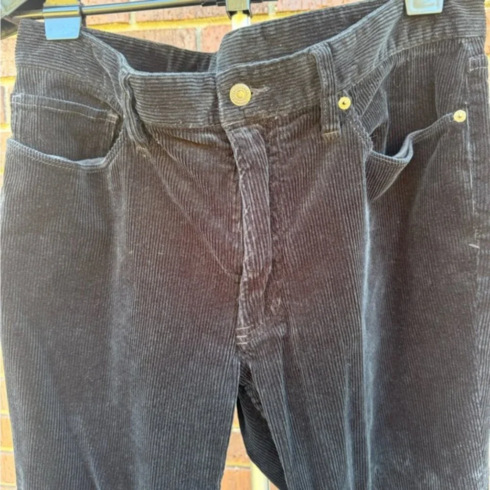 Polo Ralph Lauren Black Corduroy Pants Mens Size 34x32 Classic Straight EUC - Picture 3 of 13